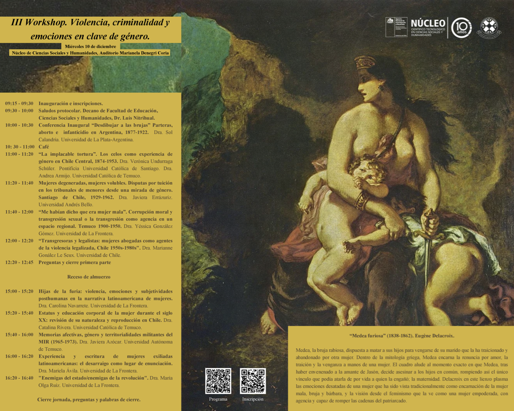 Afiche programa III WorkShop Emociones Diciembre 2025